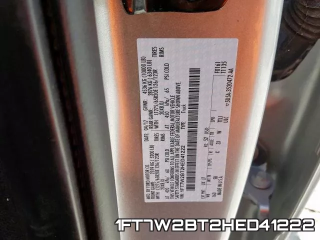 1FT7W2BT2HED41222 фото 2