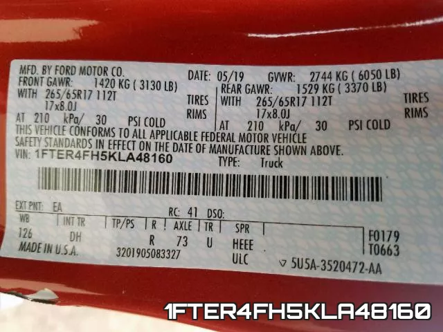 1FTER4FH5KLA48160 фото 2