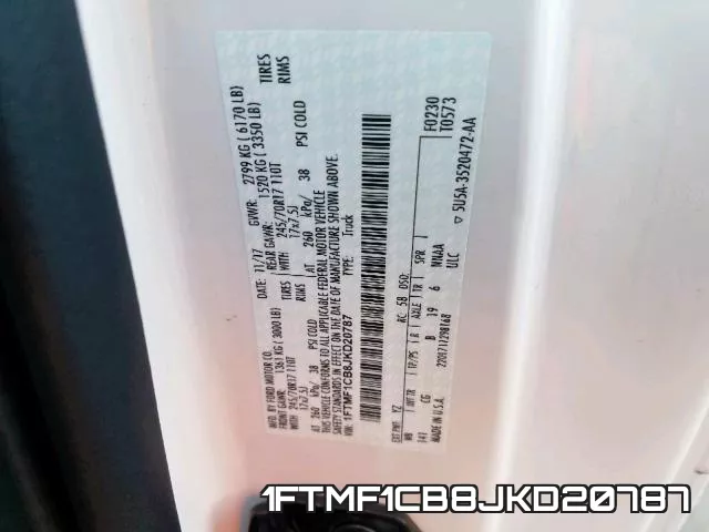 1FTMF1CB8JKD20787 фото 2