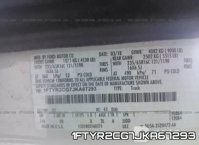 1FTYR2CG7JKA67293 фото 9