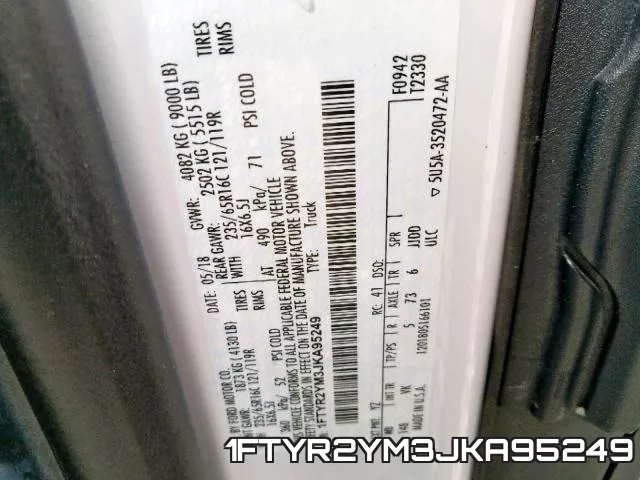 1FTYR2YM3JKA95249 фото 2