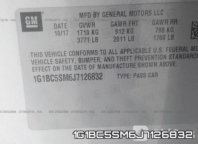 1G1BC5SM6J7126832 фото 10