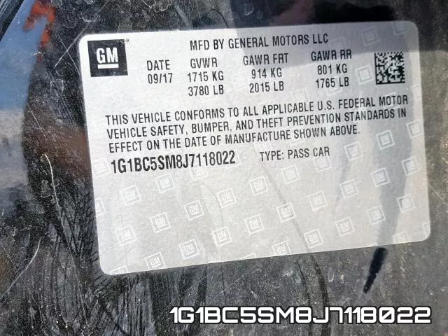 1G1BC5SM8J7118022 фото 2