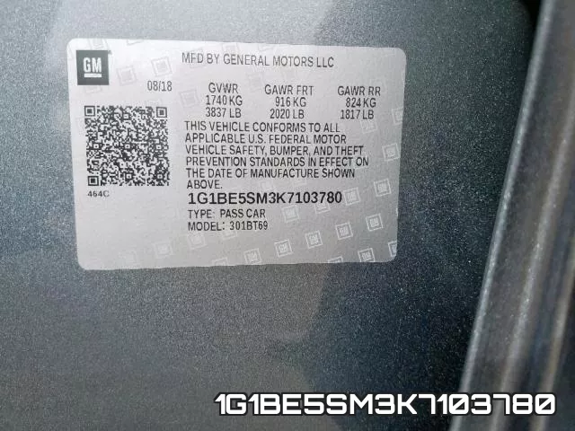 1G1BE5SM3K7103780 фото 2
