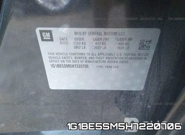 1G1BE5SM5H7220706 фото 9