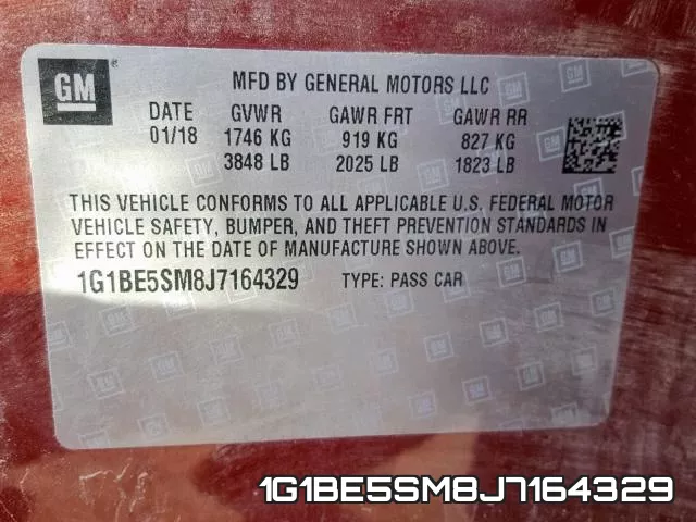1G1BE5SM8J7164329 фото 2