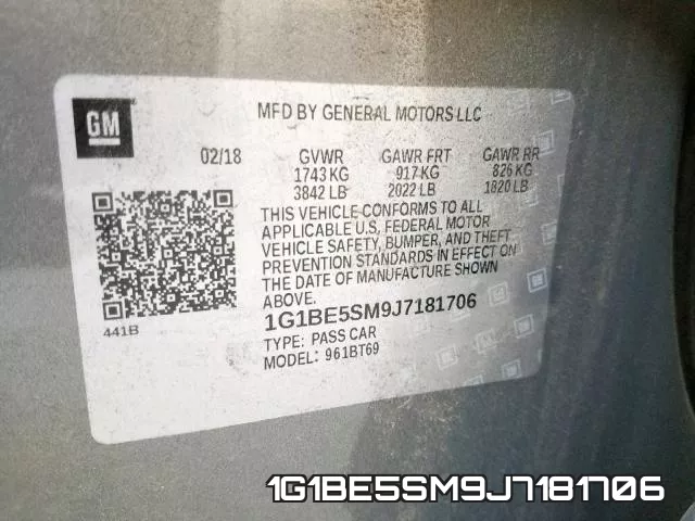 1G1BE5SM9J7181706 фото 2