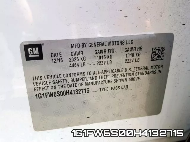1G1FW6S00H4132715 фото 2