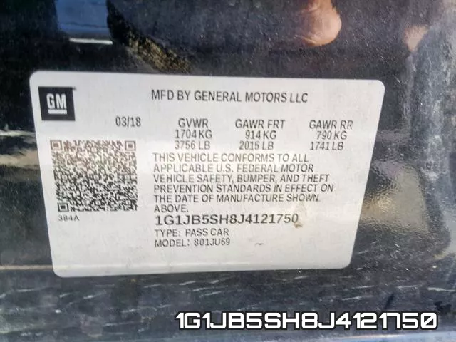 1G1JB5SH8J4121750 фото 2