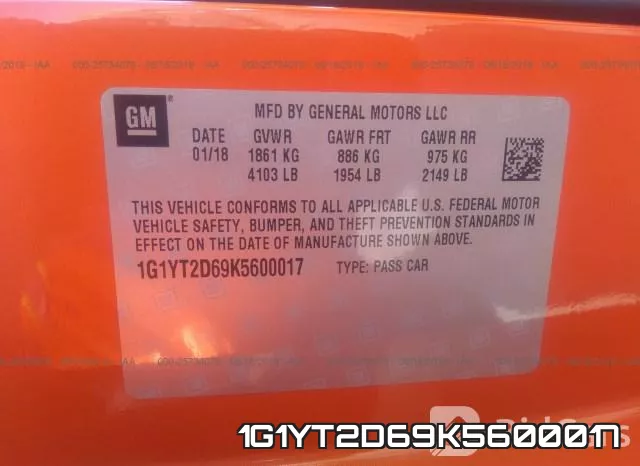 1G1YT2D69K5600017 фото 10