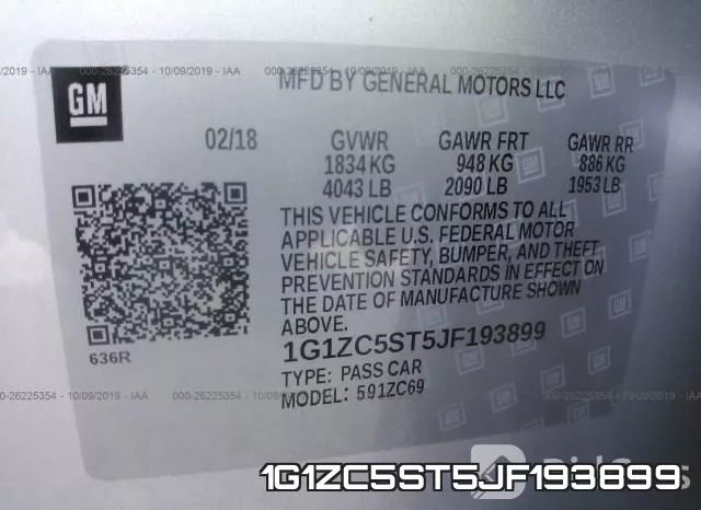 1G1ZC5ST5JF193899 фото 10