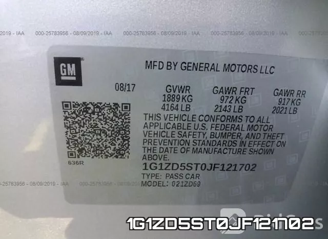 1G1ZD5ST0JF121702 фото 10