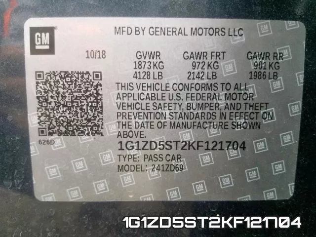 1G1ZD5ST2KF121704 фото 2