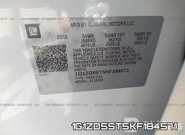 1G1ZD5ST5KF184571 фото 10