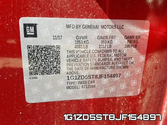 1G1ZD5ST8JF154897 фото 2