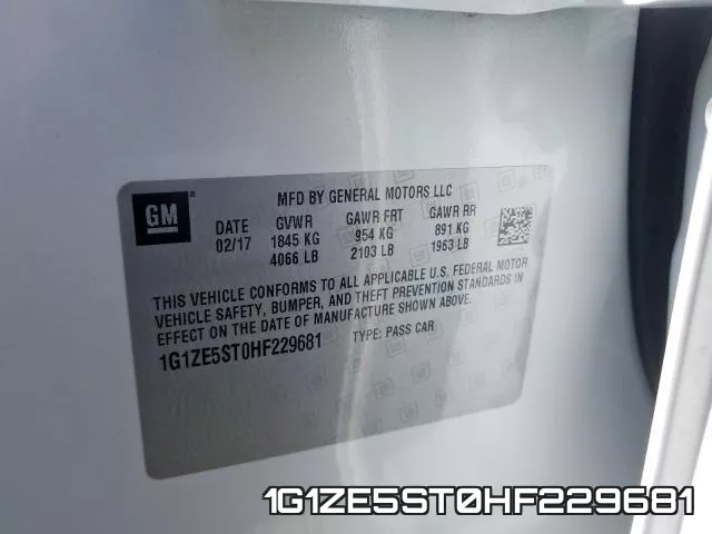 1G1ZE5ST0HF229681 фото 2