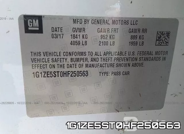 1G1ZE5ST0HF250563 фото 10