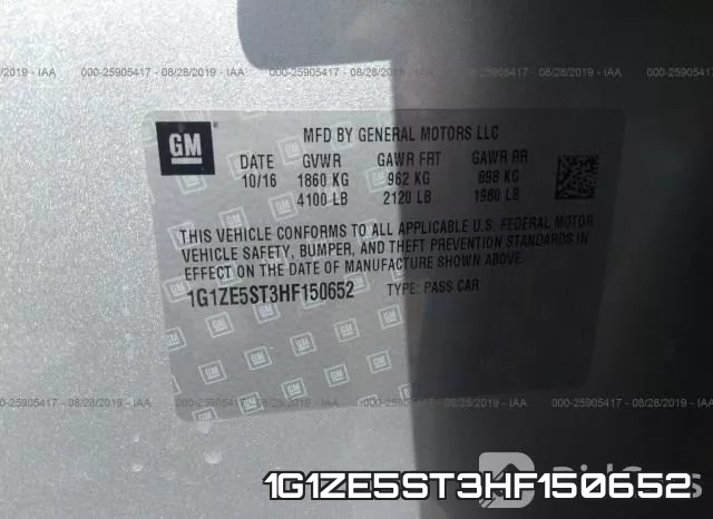 1G1ZE5ST3HF150652 фото 10
