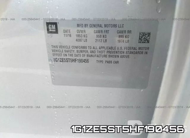 1G1ZE5ST5HF190456 фото 10