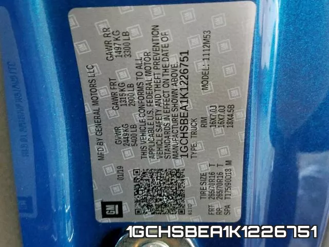 1GCHSBEA1K1226751 фото 2