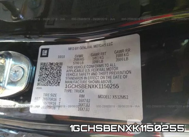 1GCHSBENXK1150255 фото 10