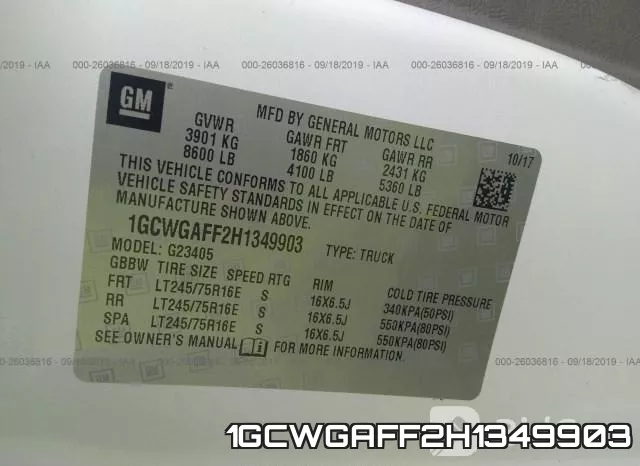 1GCWGAFF2H1349903 фото 9