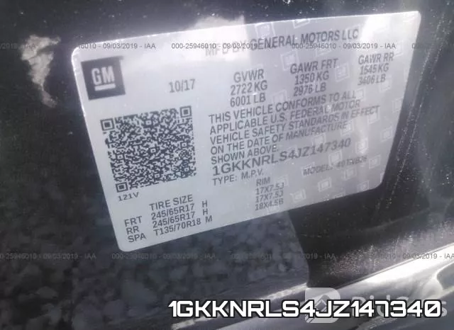 1GKKNRLS4JZ147340 фото 10