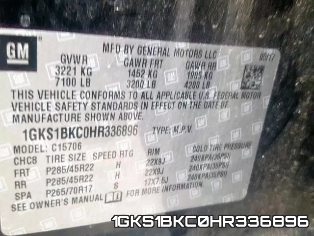 1GKS1BKC0HR336896 фото 2