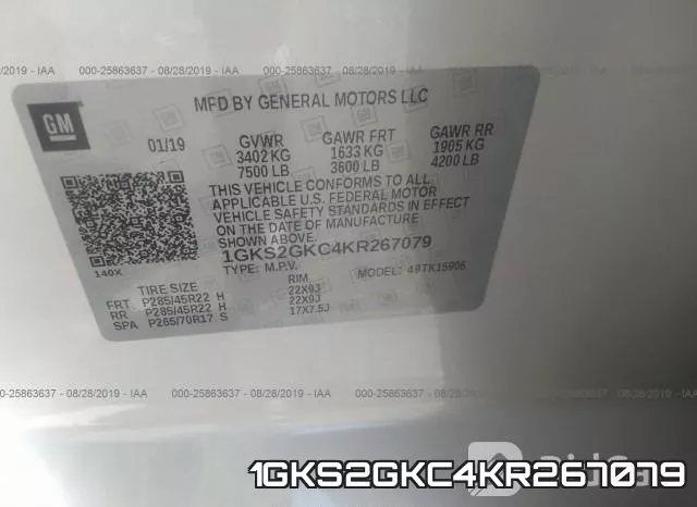 1GKS2GKC4KR267079 фото 10