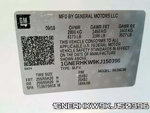 1GNERHKW9KJ150396 фото 2