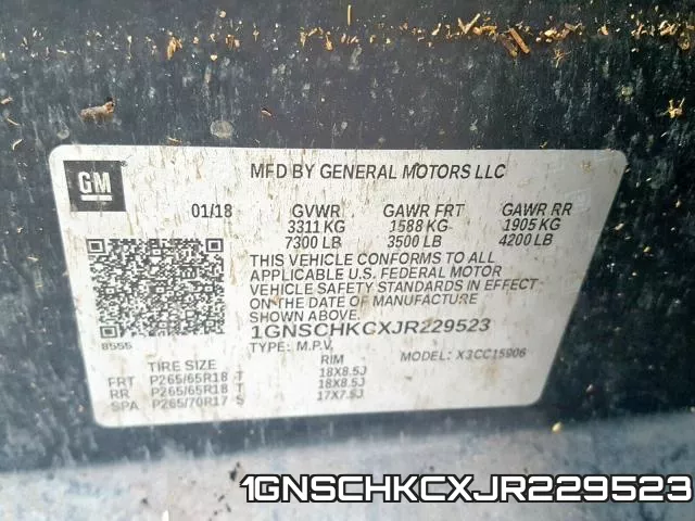 1GNSCHKCXJR229523 фото 2