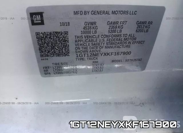 1GT12NEYXKF167900 фото 10