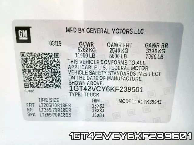1GT42VCY6KF239501 фото 2