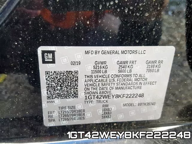 1GT42WEY8KF222248 фото 2