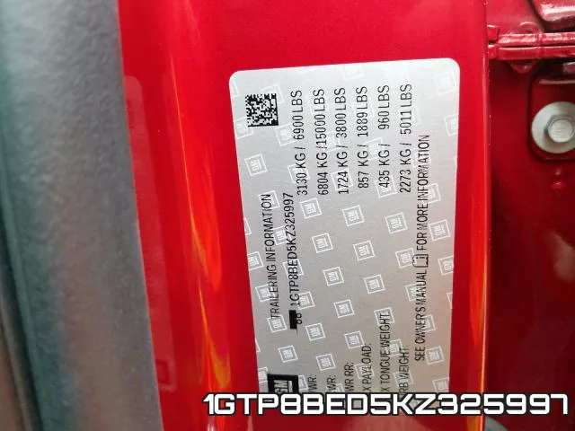1GTP8BED5KZ325997 фото 2