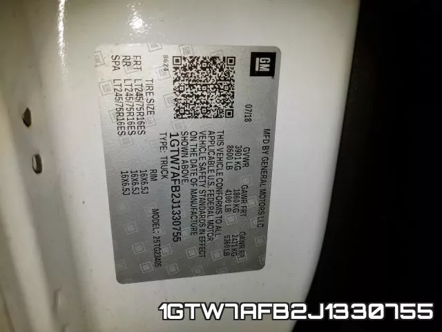 1GTW7AFB2J1330755 фото 2