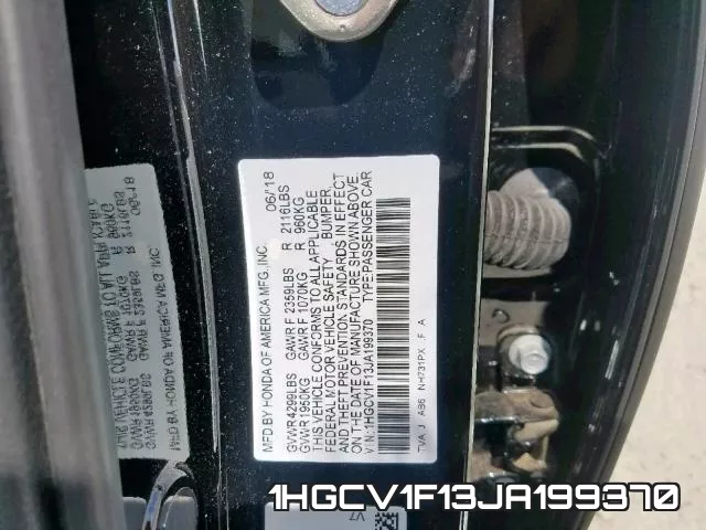 1HGCV1F13JA199370 фото 2