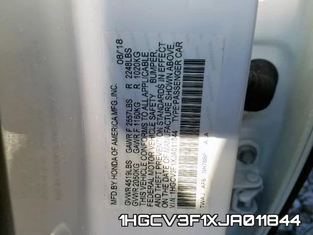 1HGCV3F1XJA011844 фото 2