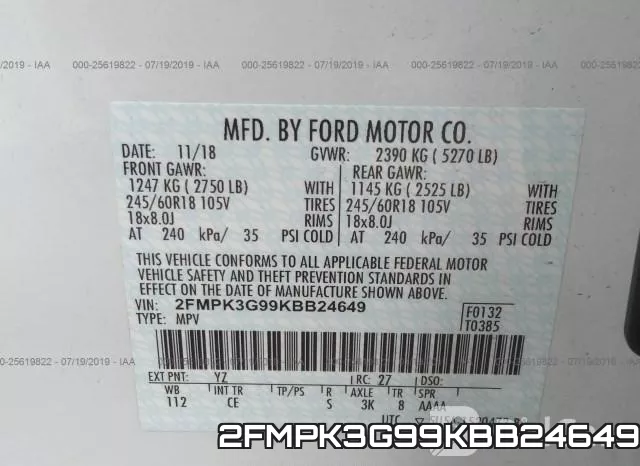2FMPK3G99KBB24649 фото 10