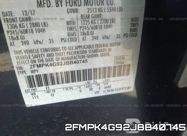 2FMPK4G92JBB40745 фото 10