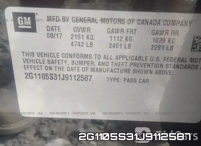 2G1105S31J9112587 фото 9