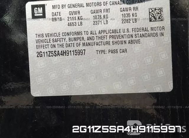 2G11Z5SA4H9115997 фото 10