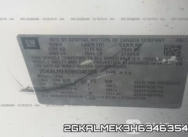 2GKALMEK3H6346354 фото 10