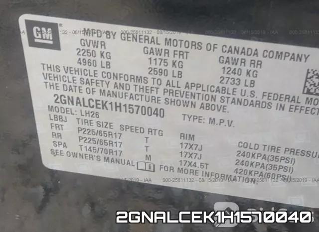 2GNALCEK1H1570040 фото 10