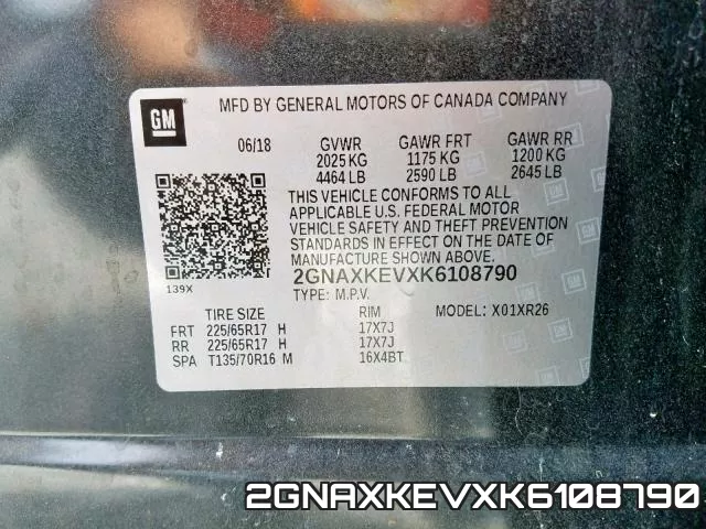 2GNAXKEVXK6108790 фото 2