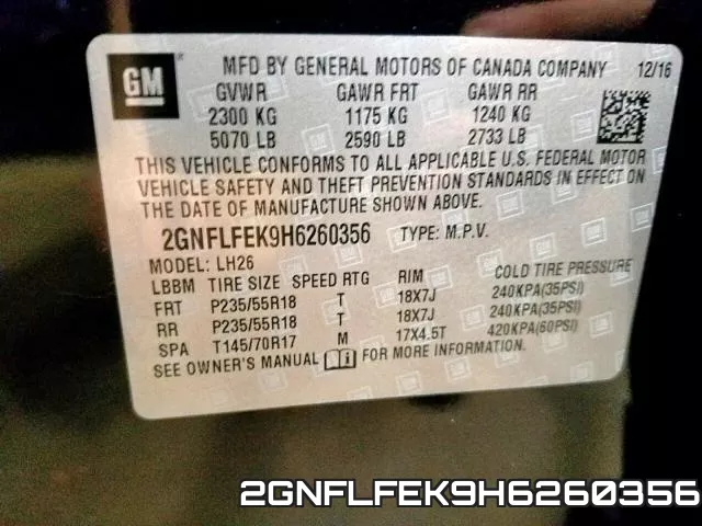 2GNFLFEK9H6260356 фото 2