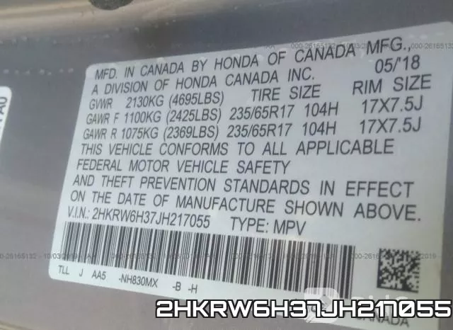 2HKRW6H37JH217055 фото 10
