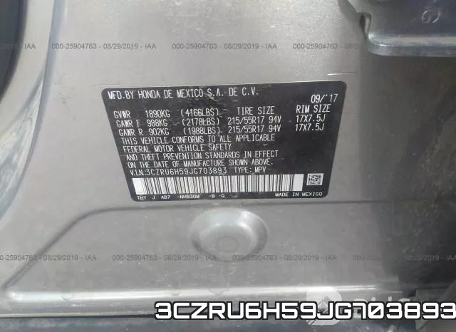 3CZRU6H59JG703893 фото 10
