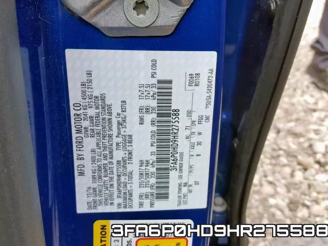 3FA6P0HD9HR275588 фото 2
