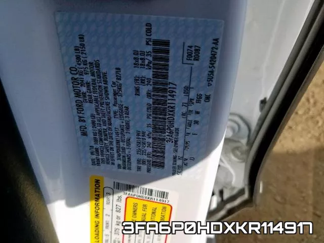 3FA6P0HDXKR114917 фото 2